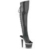 Pleaser - SPECTATOR3019 Cuissardes à plateforme - Noir/Transparent Product image